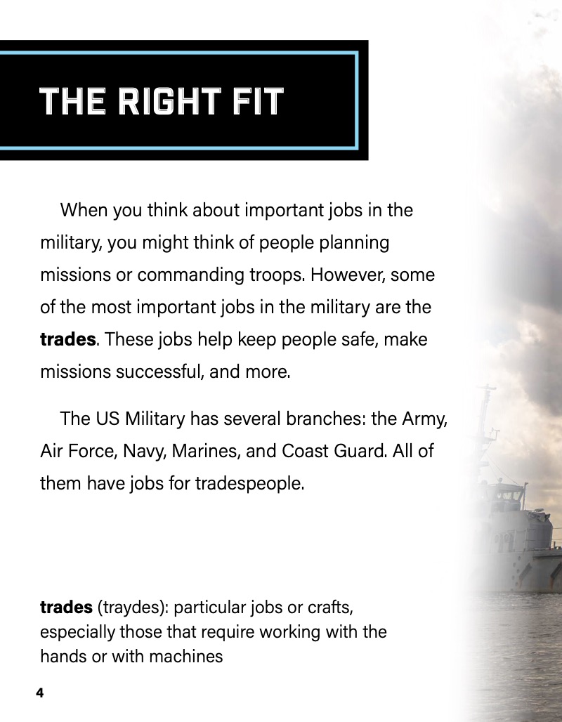 Careers in the US Military: Tradespeople — page 1
