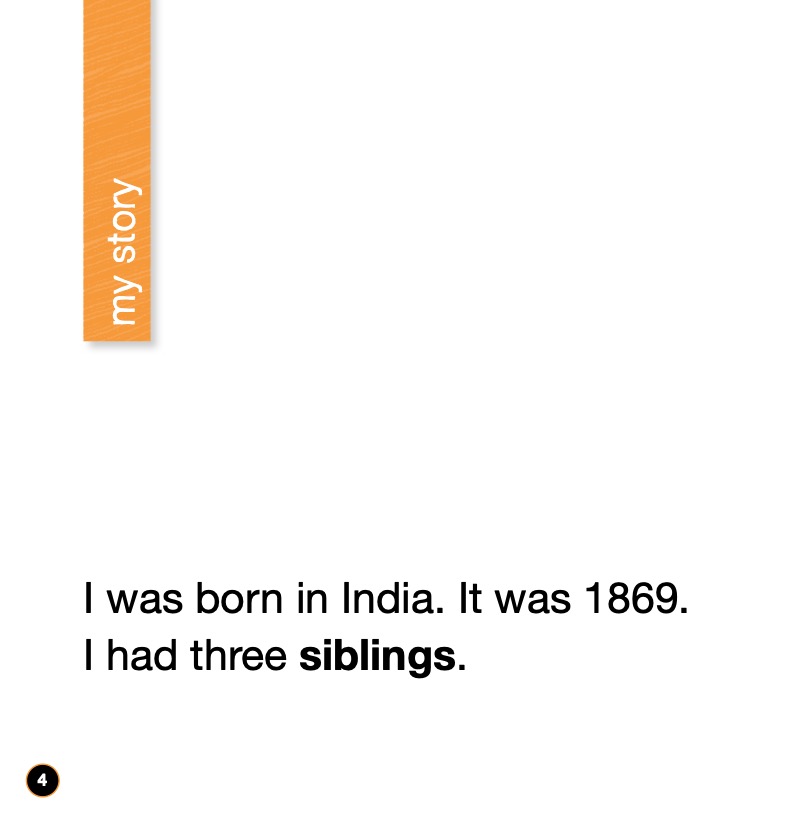 My Itty-Bitty Bio: Mahatma Gandhi — page 1