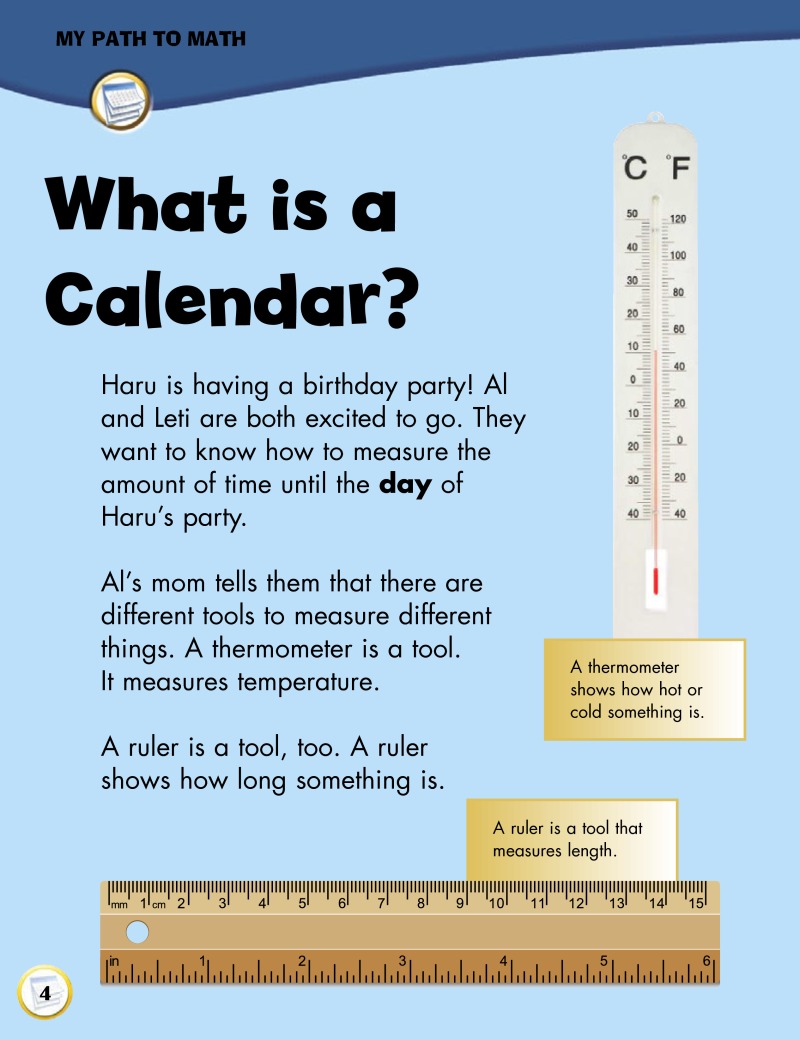 Calendar Math (My Path to Math) — page 1