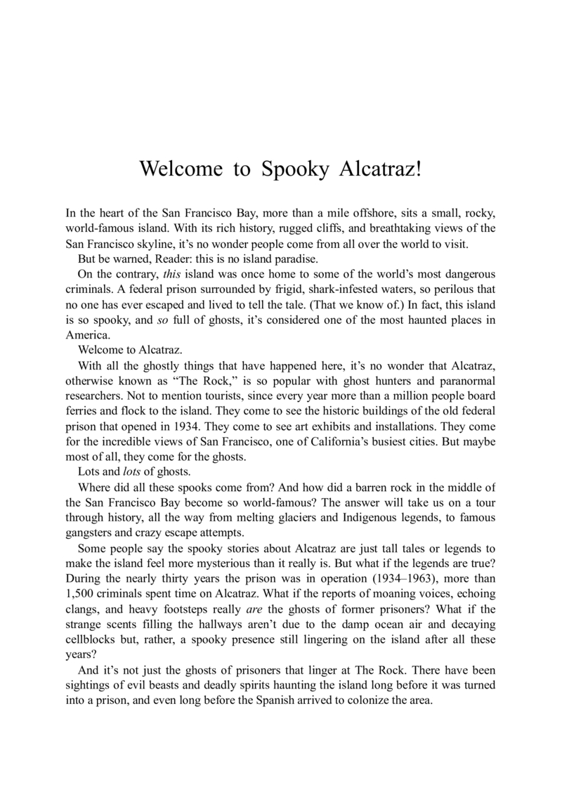 The Ghostly Tales of Alcatraz — page 1