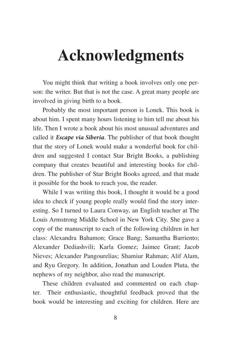 Lonek's Journey: The True Story of a Boy's Escape to Freedom — page 1