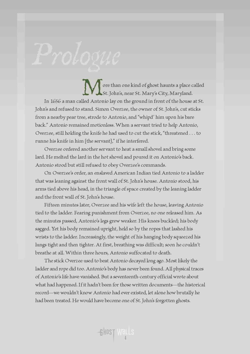 Ghost Walls: The Story of a 17th Century Colonial Homestead — page 1