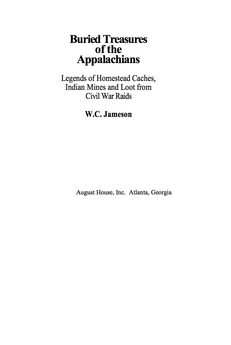 Buried Treasures of the Appalachians book cover