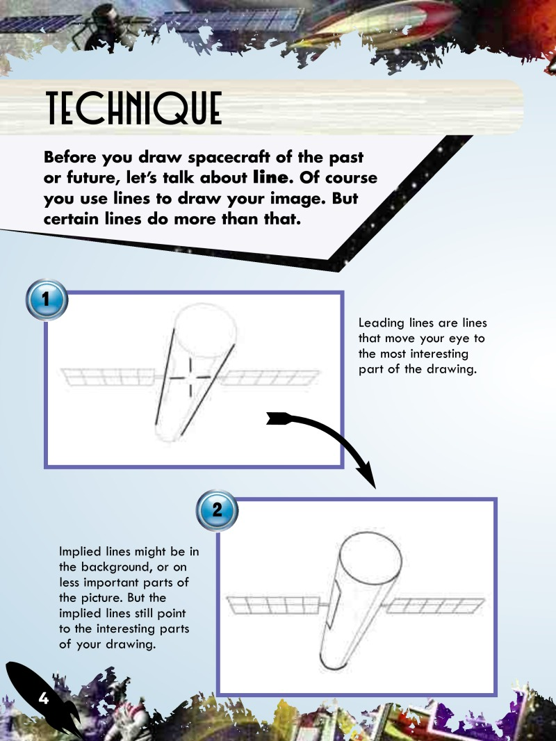 Explore And Draw: Spacecrafts — page 1