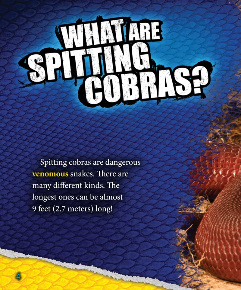 Amazing Snakes! Spitting Cobras — page 1