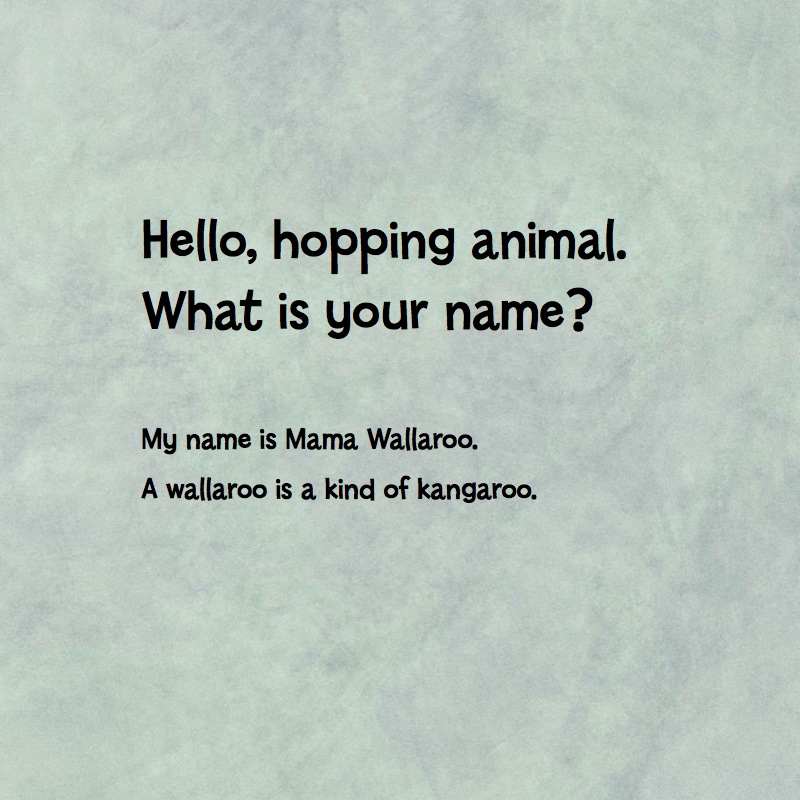Hello, Mama Wallaroo — page 1