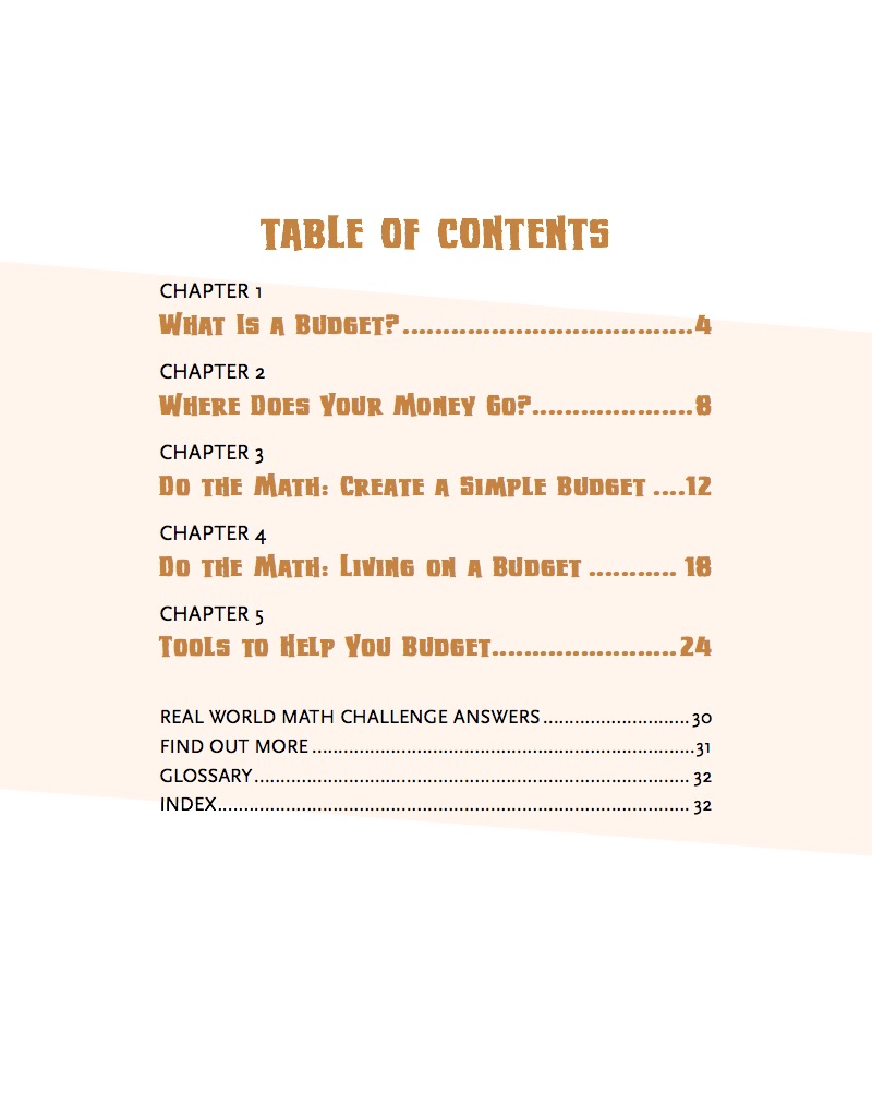 Living on a Budget book cover