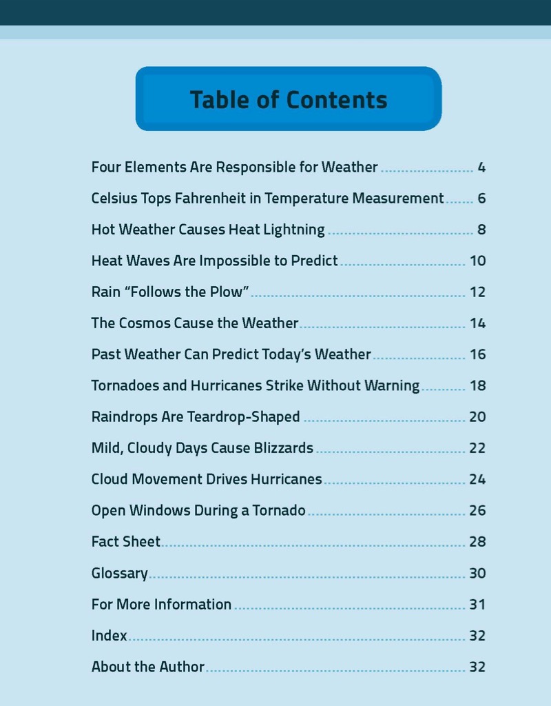 Weather Myths, Busted! book cover