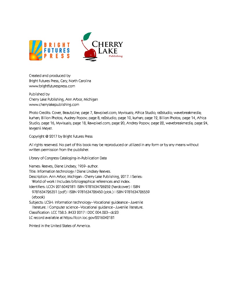 Information Technology Exploring Career Pathways — page 1