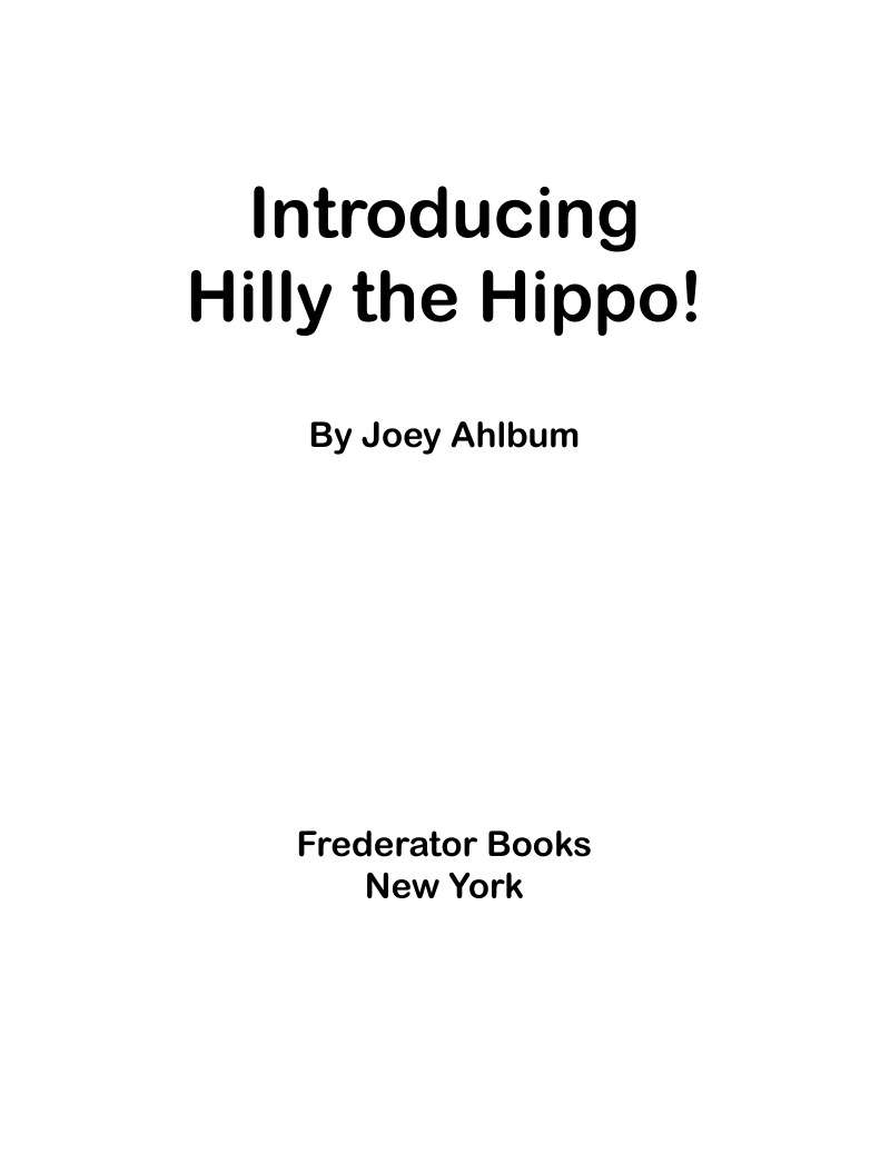 Introducing Hilly! book cover