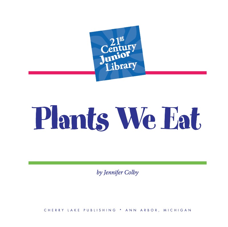 Plants We Eat book cover