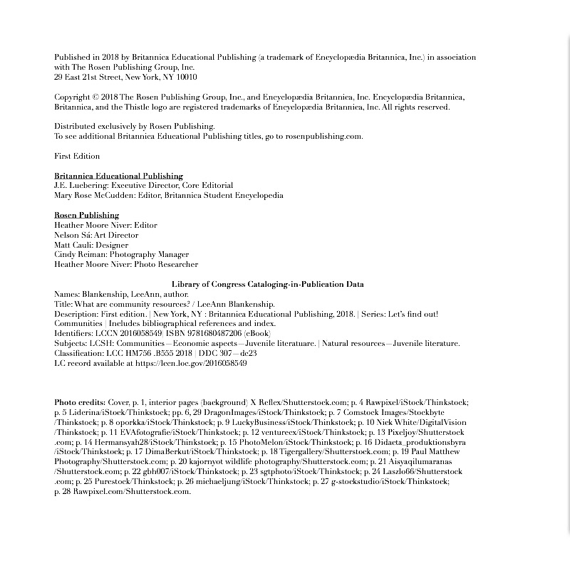 What are Community Resources? — page 1