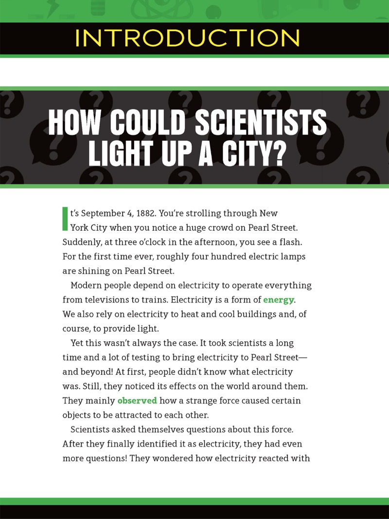 Electricity Investigations — page 1
