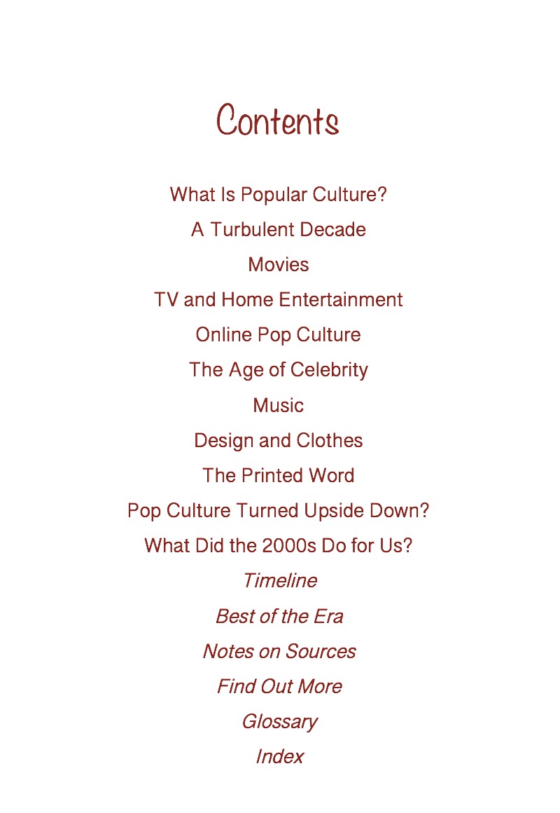 Popular Culture: 2000 and Beyond — page 1