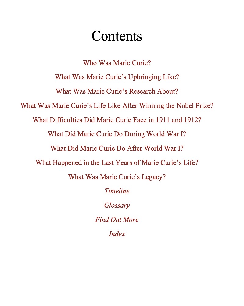Marie Curie — page 1