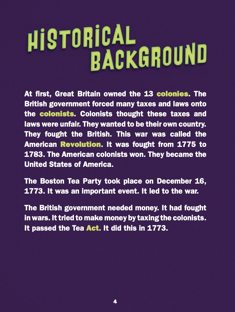 Boycotting the British: Boston Tea Party — page 1