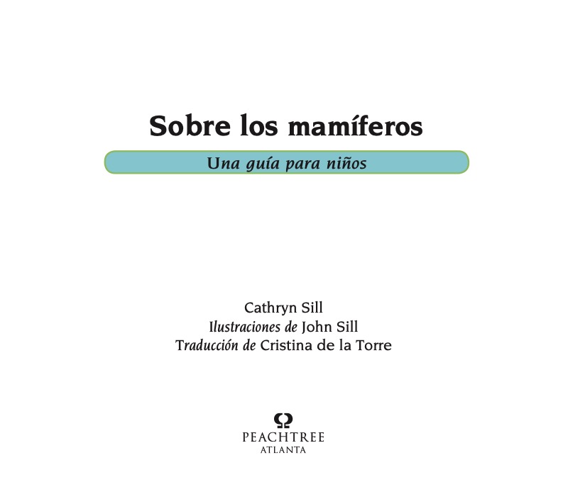 Sobre los mamíferos: Una guía para niños book cover