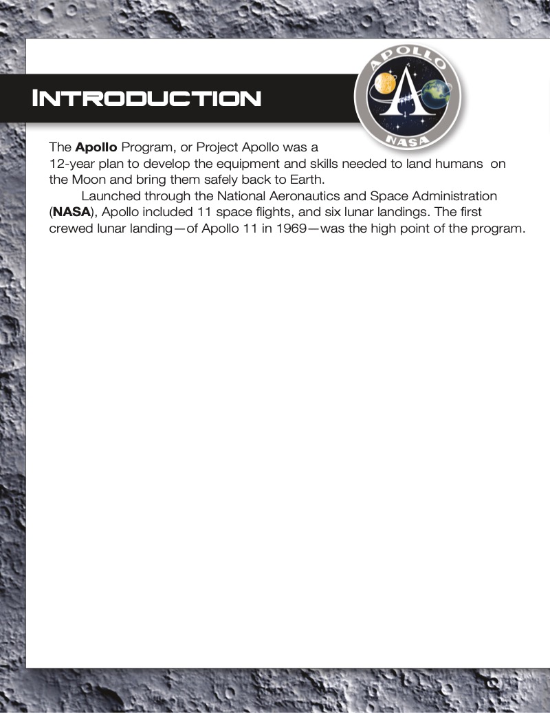 Project Apollo: The Race to Land on the Moon (Moon Flight Atlas) — page 1