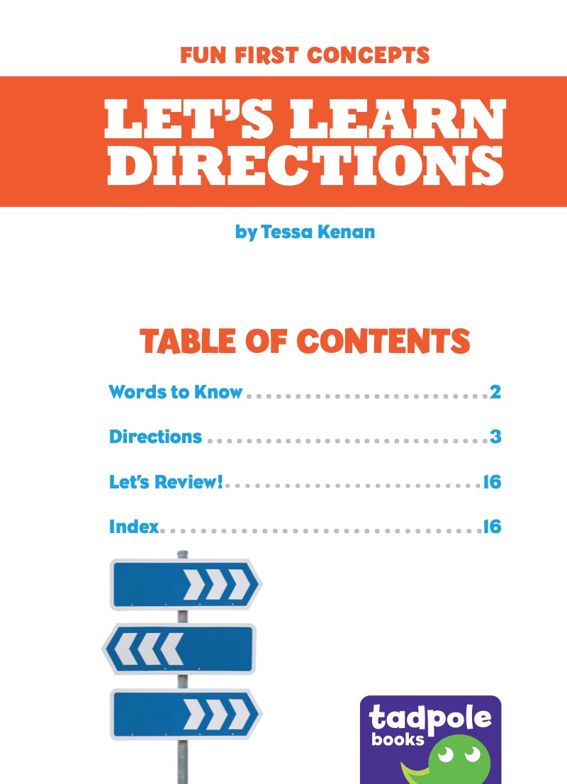 Let's Learn Directions book cover