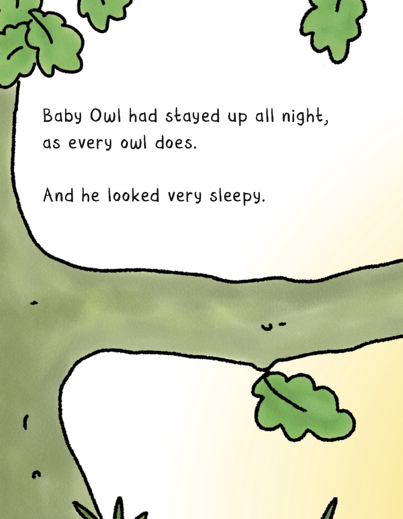 Baby Owl: I'm Not Sleepy — page 1