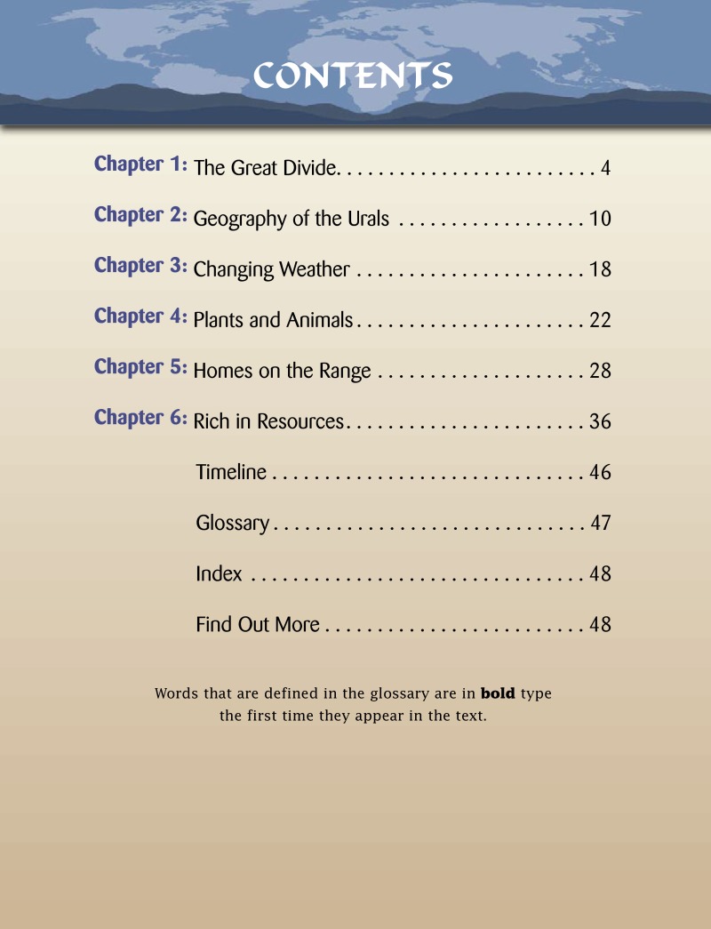 The Urals (Mountains Around the World) book cover
