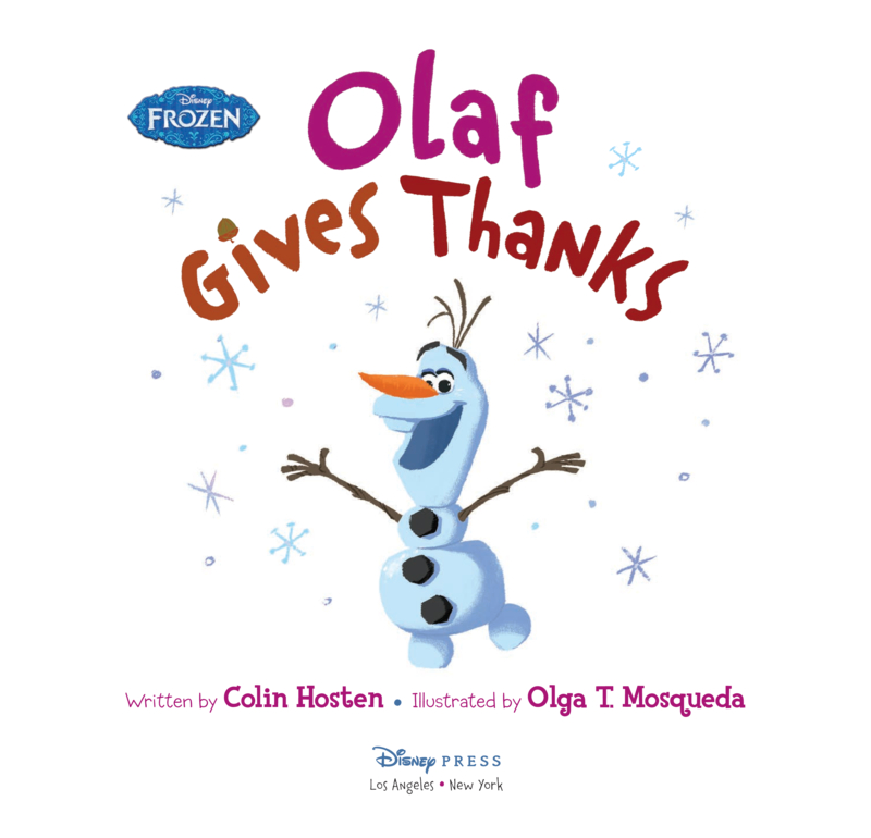 Frozen: Olaf Gives Thanks book cover