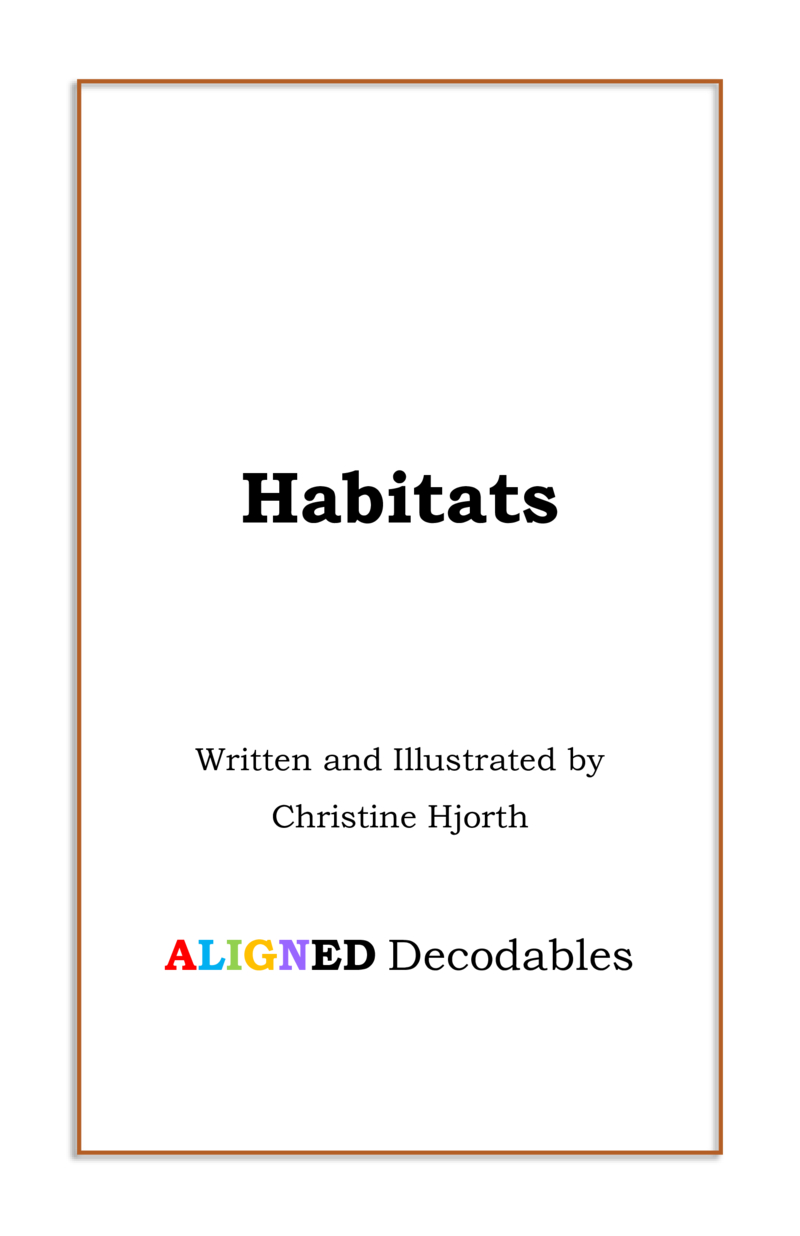 Habitats book cover
