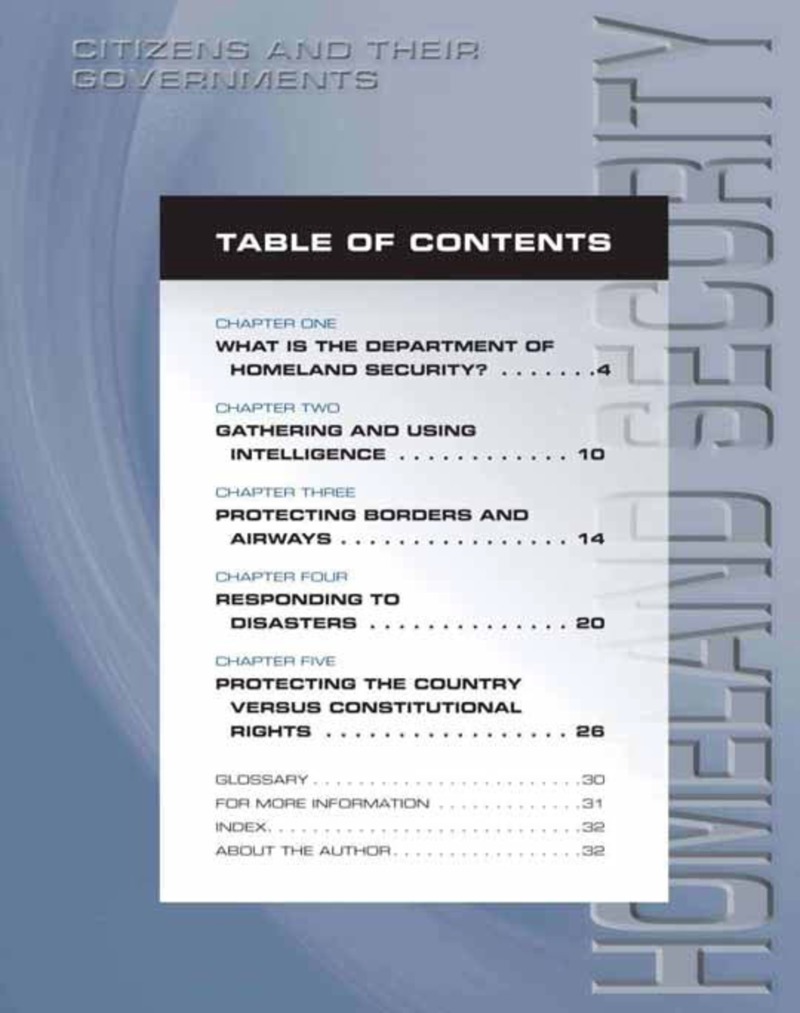 Citizens And Their Governments: Homeland Security book cover