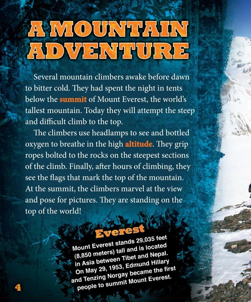 Outdoor Adventures: Mountain Climbing — page 1