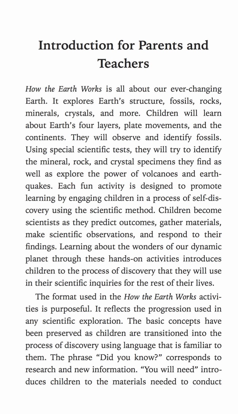 How the Earth Works: 60 Fun Activities for Exploring Volcanoes, Fossils, Earthquakes, and More — page 1