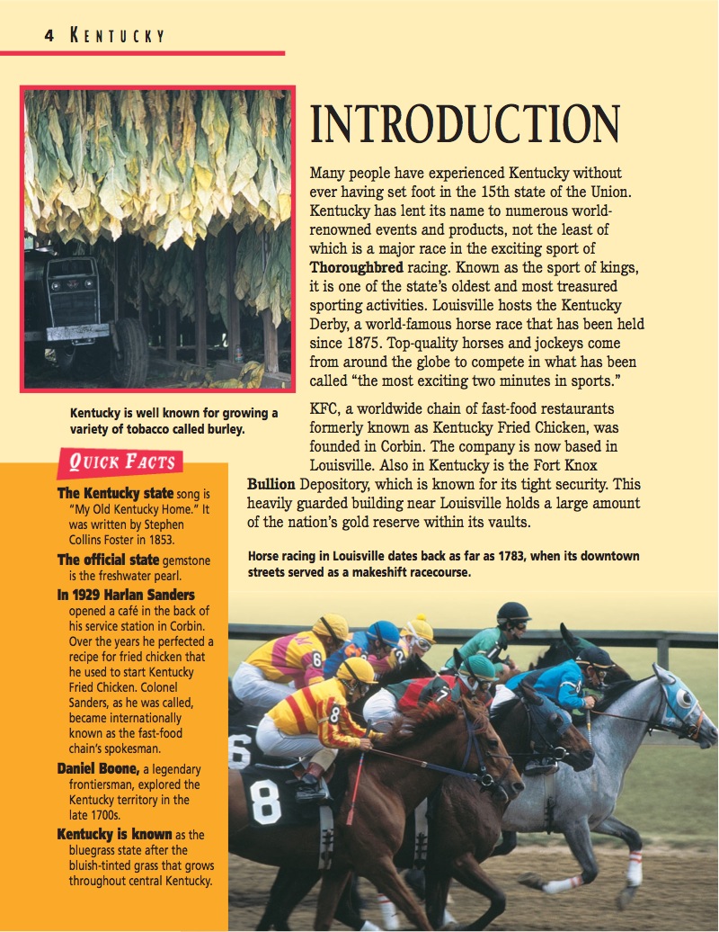 Kentucky: The Bluegrass State — page 1