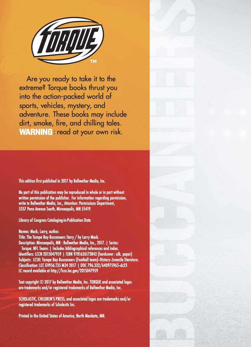 The Tampa Bay Buccaneers Story — page 1