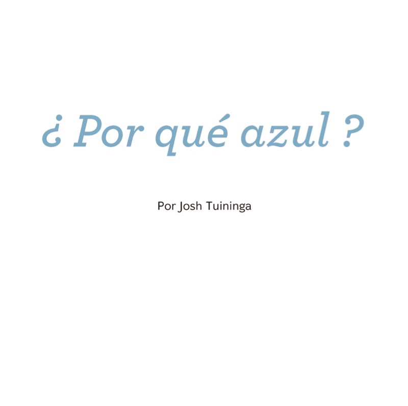 Por qué azul book cover