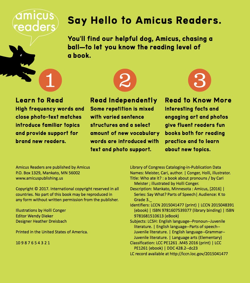 Who Ate It? A Book about Pronouns — page 1