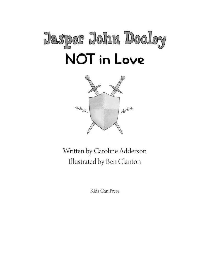 Jasper John Dooley Not in Love book cover