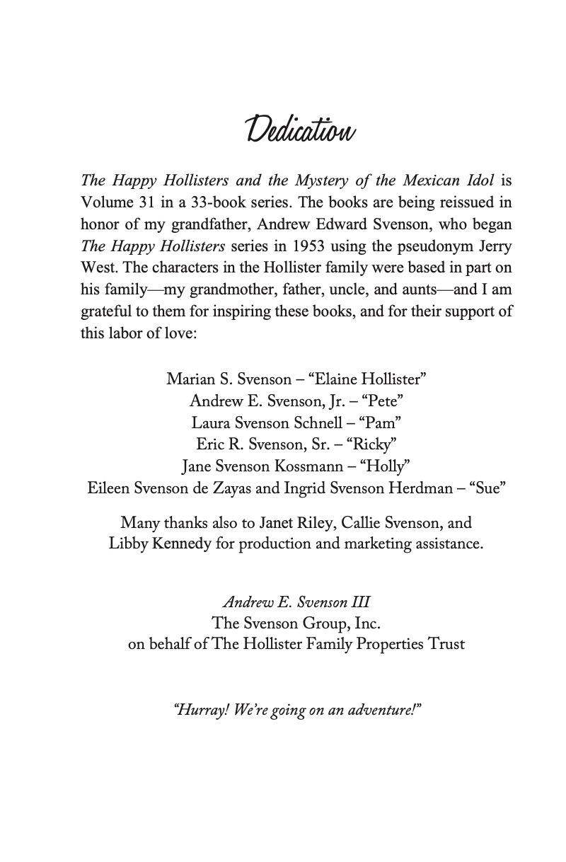 The Happy Hollisters and the Mystery of the Mexican Idol — page 1