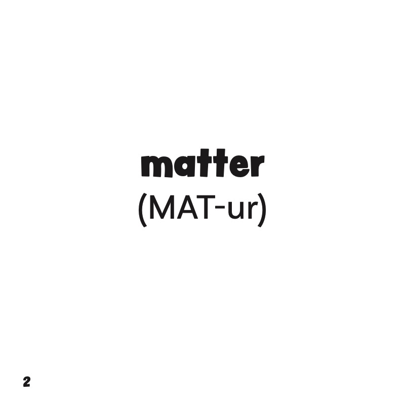 Matter Words — page 1
