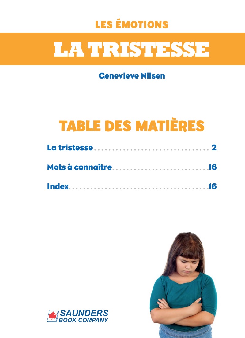 La tristesse (Sad) book cover