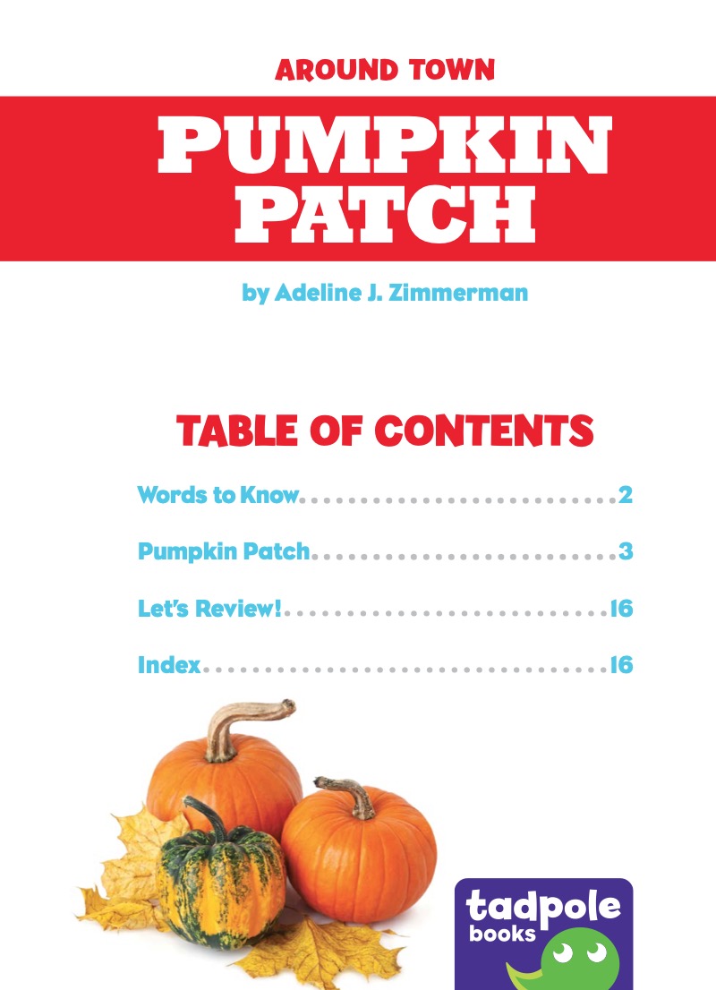 Around Town: Pumpkin Patch book cover