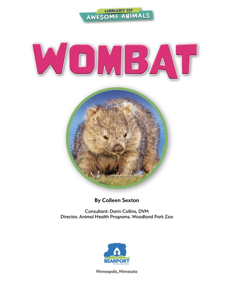 Awesome Animals: Wombat book cover