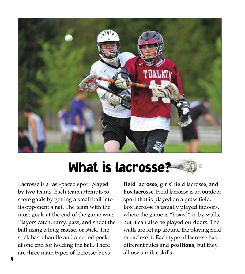 Lacrosse in Action — page 1