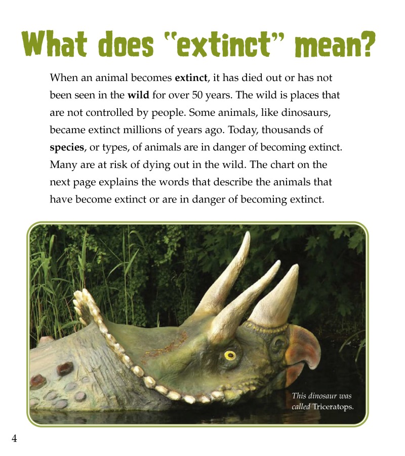 Why Do Animals Become Extinct? — page 1