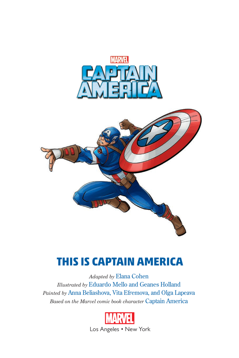 This is Captain America book cover