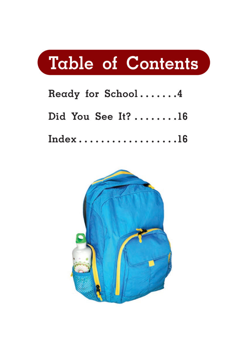 Ready for School book cover