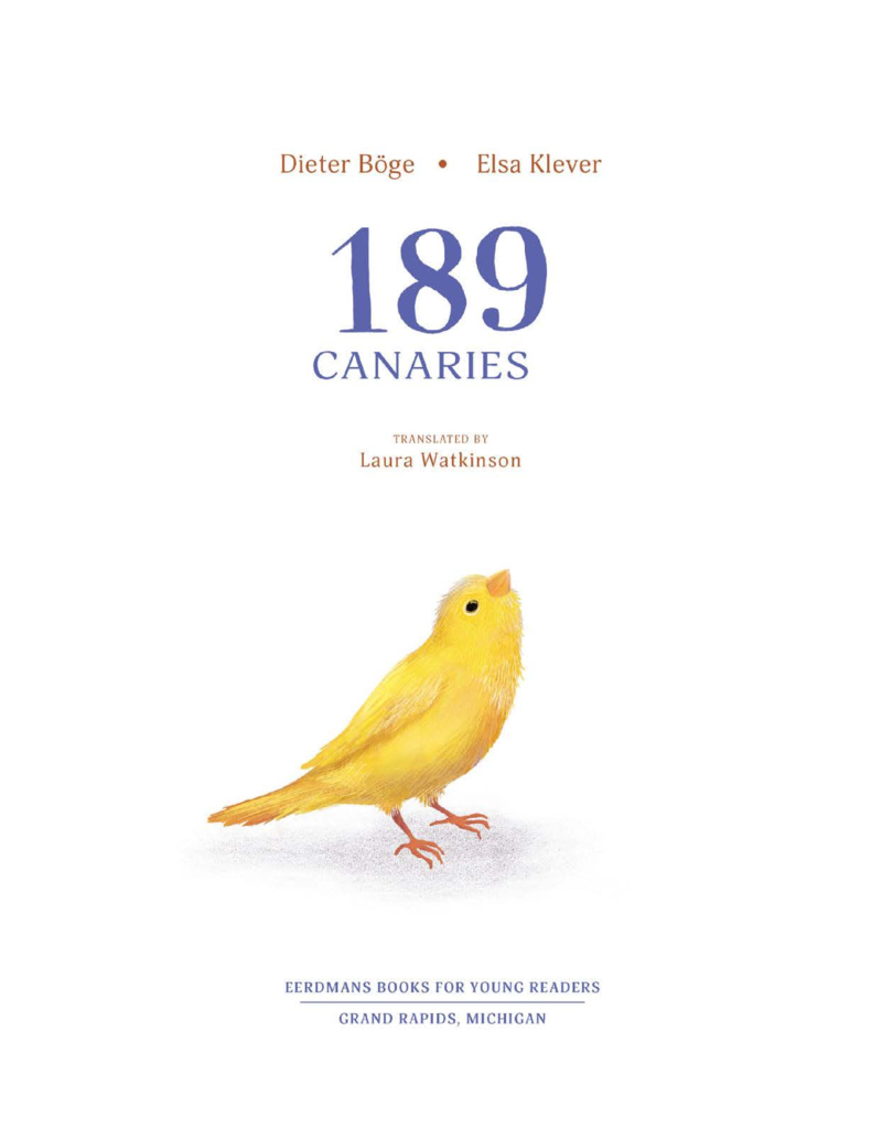 189 Canaries book cover
