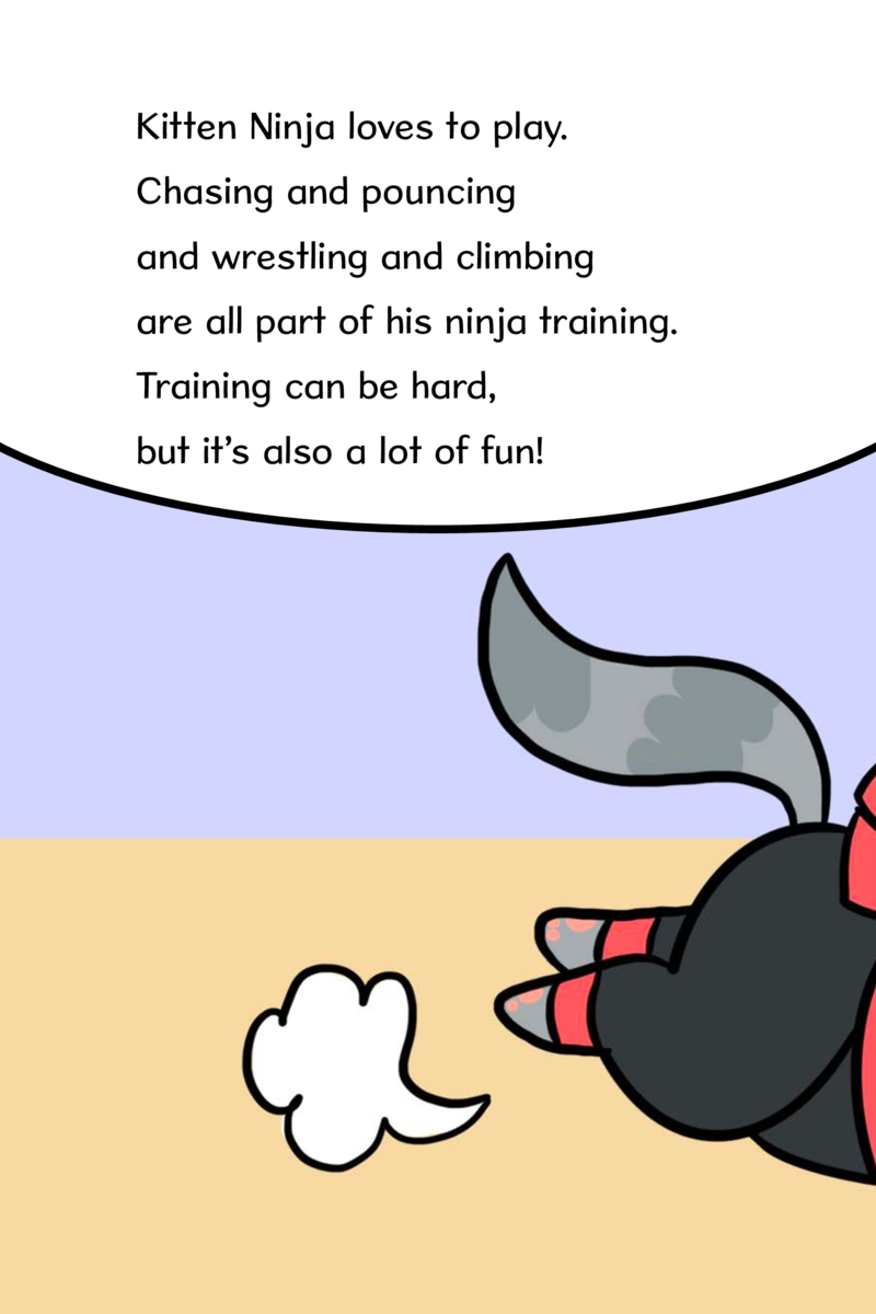 Kitten Ninja Level 3: Kitten Ninja Wants to Play — page 1